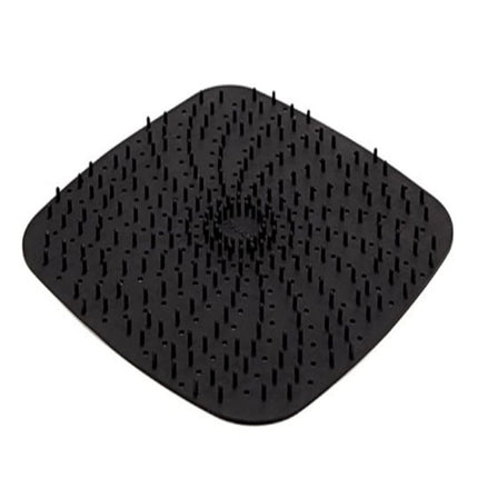 Air Fryer Reusable Silicone Liner Mat Non-Stick Steamer Pad Kitchen Accessories, Square Red 20.2cm, Square Black 23cm
