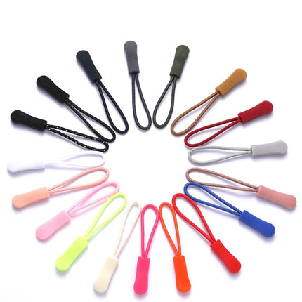 10pcs /Pack TPU Plastic Slider Zipper Cord Caterpillar Puller
