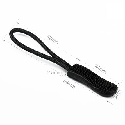 10pcs /Pack TPU Plastic Slider Zipper Cord Caterpillar Puller
