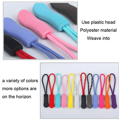 10pcs /Pack TPU Plastic Slider Zipper Cord Caterpillar Puller