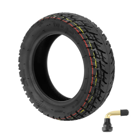 Ulip 10 x 3.0 10 Inch Electric Scooter Thickened Off-road Tubeless Tire for Dualtron Zero 10X, Kaabo Wolf Warrior, Kaabo Mantis 10, Without Gas Nozzle, With Gas Nozzle