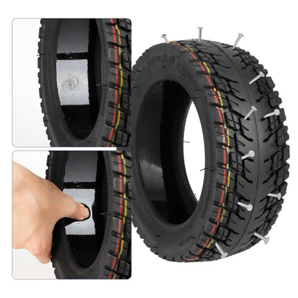 Ulip 10 x 3.0 10 Inch Electric Scooter Thickened Off-road Tubeless Tire for Dualtron Zero 10X, Kaabo Wolf Warrior, Kaabo Mantis 10, Without Gas Nozzle, With Gas Nozzle