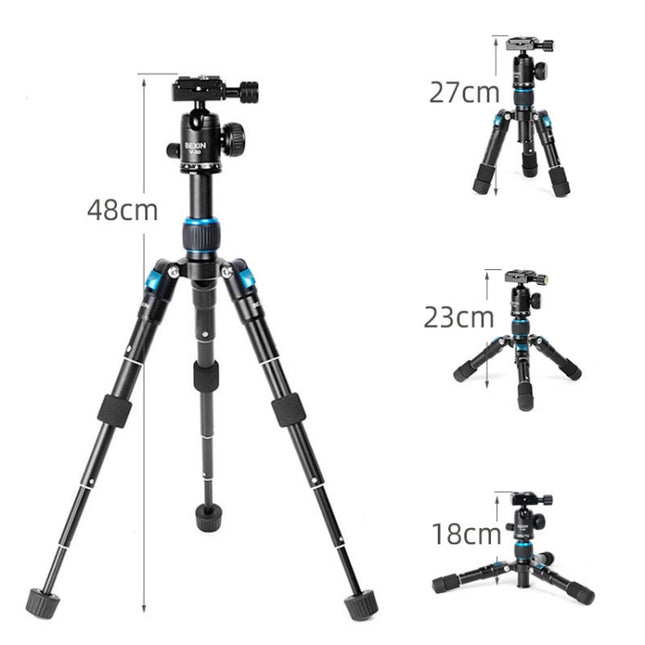 BEXIN V30 Adjustable Aluminum Alloy Desktop Camera Tripod Mini Portable Folding Live Tripod