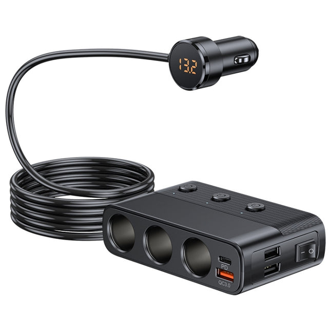 Car Cigarette Lighter USB3.0/PD Interface 127W Car Charger