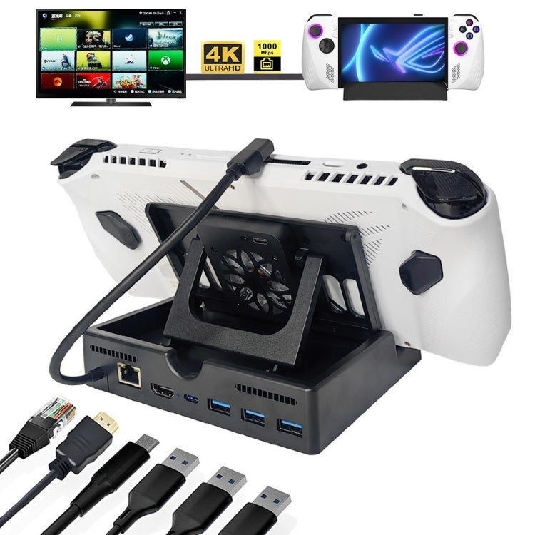 For ROG ALLY Charging Base Multifunctional Docking Station, 6 -in-1 Verison