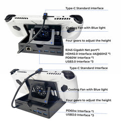For ROG ALLY Charging Base Multifunctional Docking Station, 6 -in-1 Verison