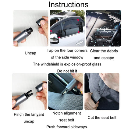 Vehicle-Mounted Multifunctional Broken Window Escape Safety Hammer