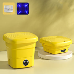 Mini Portable Folding Household Washing Machine Underwear Washer, Fruit Green, Lake Blue, Warm Yellow, Fruit Pink, Fruit Green + Blue Light Antibacterial, Lake Blue + Blue light antibacterial, Warm Yellow + Blue light antibacterial