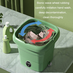 Mini Portable Folding Household Washing Machine Underwear Washer, Fruit Green, Lake Blue, Warm Yellow, Fruit Pink, Fruit Green + Blue Light Antibacterial, Lake Blue + Blue light antibacterial, Warm Yellow + Blue light antibacterial