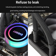 EVESKY  Water Cooler Cpu Fan RGB Fan Liquid Heatsink Integrated Radiator, 120mm Colorful, 120mm RGB, 240mm, 360mm