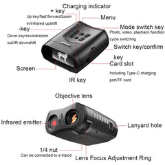 APEXEL 3-inch LCD HD Screen Photo Video Portable Binoculars Digital Infrared Night Vision Device