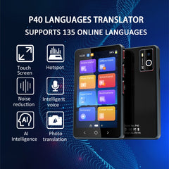 P40 Multi-country Smart Translator Simultaneous Interpretation Photo Offline Translation Recording to Translation, P40 (Black), P40 (White)