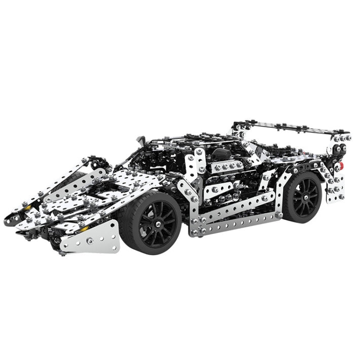 Assembly Metal Car Model Intelligence Handmade Assembly Toy Building Block, Racing Car