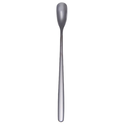 15cm 304 Stainless Steel Spoon Coffee Square Head Spoon Long Handle Mixing Spoon, Stainless Steel Color, Titanium Gold, Rose Gold, Titanium Black, Blue, Purple