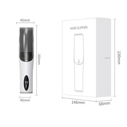 Electric Waterproof Hairdresser Children Low Noise Rechargeable Push Clipper, Suction Upgrade Version White