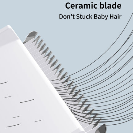 Electric Waterproof Hairdresser Children Low Noise Rechargeable Push Clipper, Digital Version White, Suction Upgrade Version White