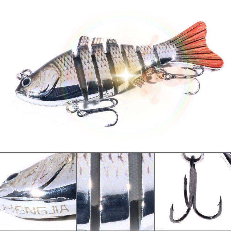 HENGJIA 10cm 24g Bionic Multi-Section Fish Bait Plastic Electroplating Fake Bait, JM060 (1), JM060 (2), JM060 (3), JM060 (4), JM060 (5), JM060 (6)