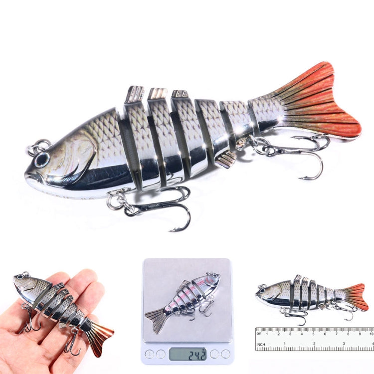 HENGJIA 10cm 24g Bionic Multi-Section Fish Bait Plastic Electroplating Fake Bait, JM060 (1), JM060 (2), JM060 (3), JM060 (4), JM060 (5), JM060 (6)