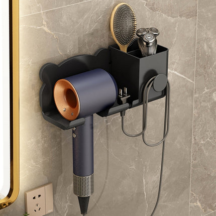 Für Dyson Haartrockner Wandhalterung Badezimmerregal Lagerregal, Schlichtes Weiß, Schlichtes Schwarz, Schlichtes Grau, Upgrade-Weiß, Upgrade-Schwarz, Upgrade-Grau