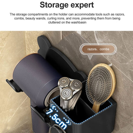 Für Dyson Haartrockner Wandhalterung Badezimmerregal Lagerregal, Schlichtes Weiß, Schlichtes Schwarz, Schlichtes Grau, Upgrade-Weiß, Upgrade-Schwarz, Upgrade-Grau