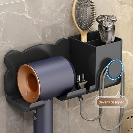 Soporte de pared para secador de pelo Dyson, estante de almacenamiento para baño, blanco simple, negro simple, gris simple, blanco mejorado, negro mejorado, gris mejorado