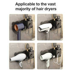 For Dyson Hair Dryer Wall-Mounted Holder Bathroom Shelf Storage Rack, Simple White, Simple  Black, Simple  Gray, Upgrade White, Upgrade Black, Upgrade Gray