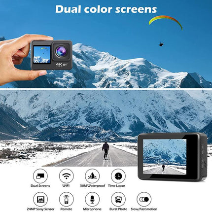 WIFI Color Dual-Screen HD 4K Video Outdoor Waterproof Sports Camera