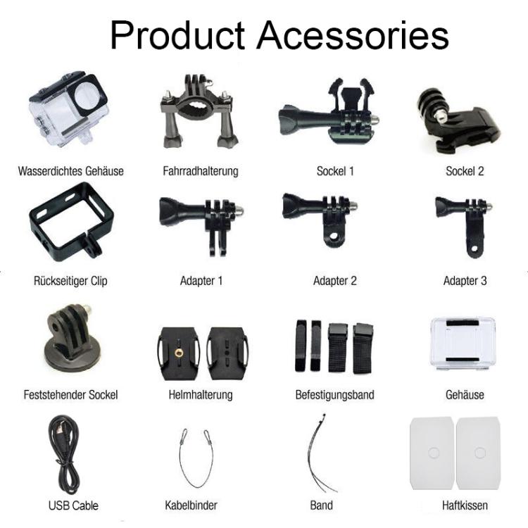 WIFI Color Dual-Screen HD 4K Video Outdoor Waterproof Sports Camera