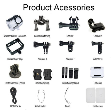 WIFI Color Dual-Screen HD 4K Video Outdoor Waterproof Sports Camera