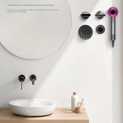 Soporte magnético para colgar en la pared del baño, sin perforaciones, para boquilla de secador de pelo Dyson, para boquilla de secador de pelo Dyson