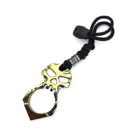 Rose Thorn Single Finger Buckle Self-defense Broken Window Keychain, Skull(Black), Skull(Gold), Skull(Silver)