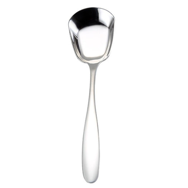 Small 304 Stainless Steel Spoon Glossy Thickened Flat Head Flat Bottom Serving Spoon, Stainless Steel Color, Titanium Gold, Rose Gold, Colorful, Black, Blue