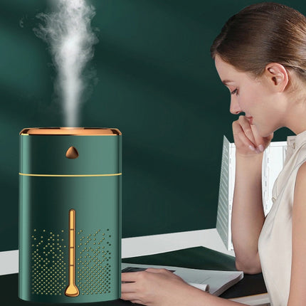 Silent USB Plug-In Silver Ion Purifying Humidifier Household Night Light Atomizer, Electroplated White, Electroplated Green, White, Green, Duck