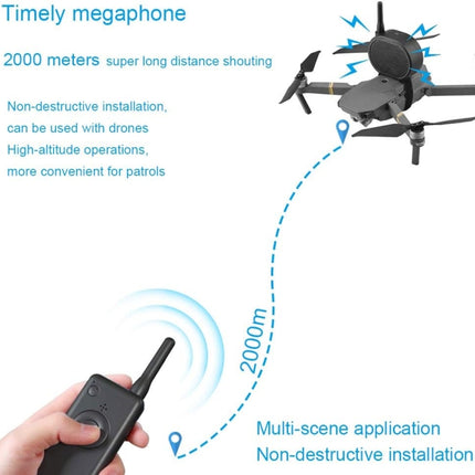 Mini Drone Megaphone Wireless Portable Speaker 2KM Control for DJI Mavic Mini/Mavic 2/Mavic Pro/FIMI X8SE/Phantom/Hubsan Zino