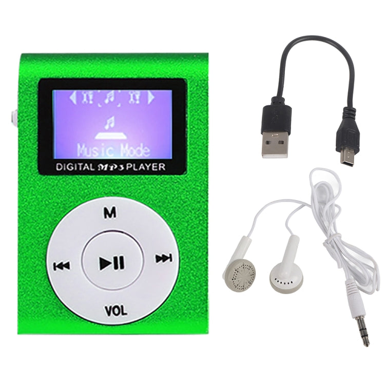 Mini Lavalier Metal MP3 Music Player with Screen, Without Memory Card