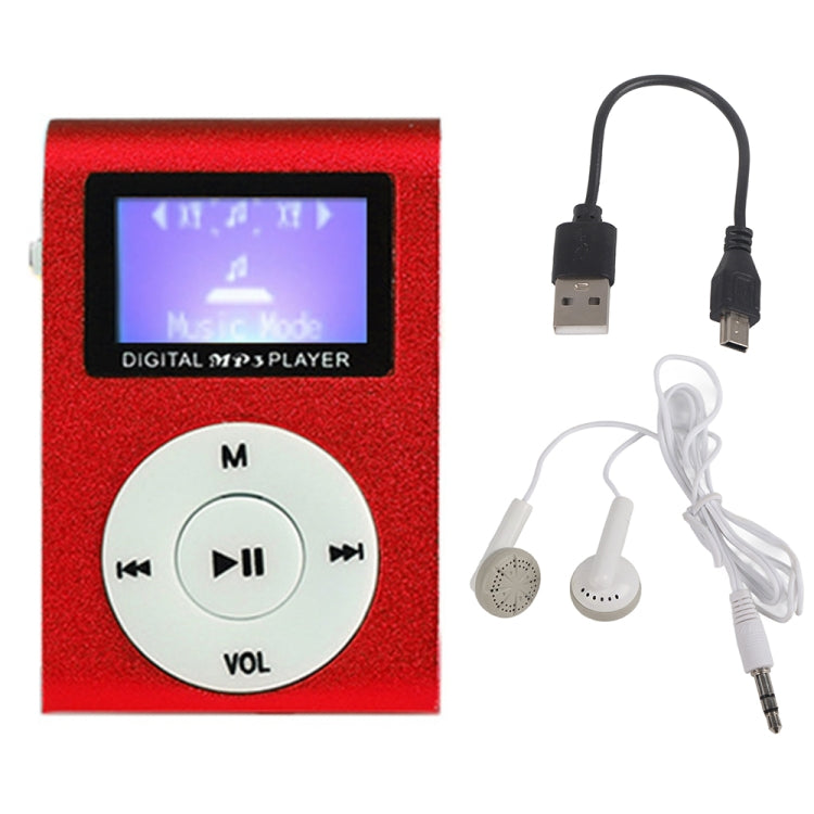Mini Lavalier Metal MP3 Music Player with Screen, Without Memory Card