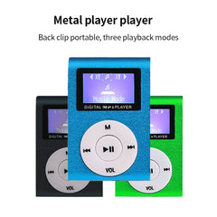 Mini Lavalier Metal MP3 Music Player with Screen, Without Memory Card