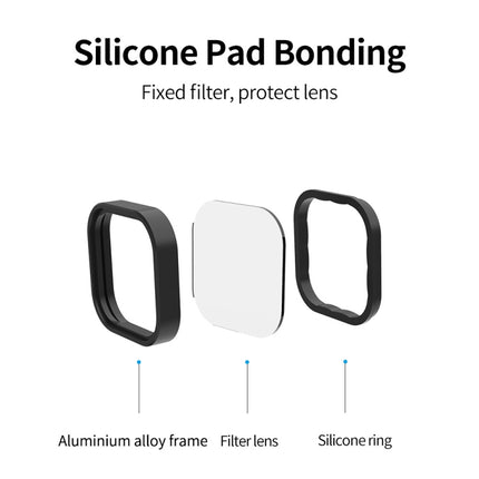 For GoPro Hero11 Black / HERO10 Black / HERO9 Black TELESIN Lens Filter, CPL, ND8/16/32, ND8/16/32+CPL