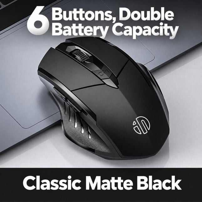 Inphic Wireless Bluetooth Mouse Rechargeable Silent Computer Mouse with Battery Indicator, F1S Black, F1S Gray, F1 Gen 2 Black, F1 Gen 2 Gray