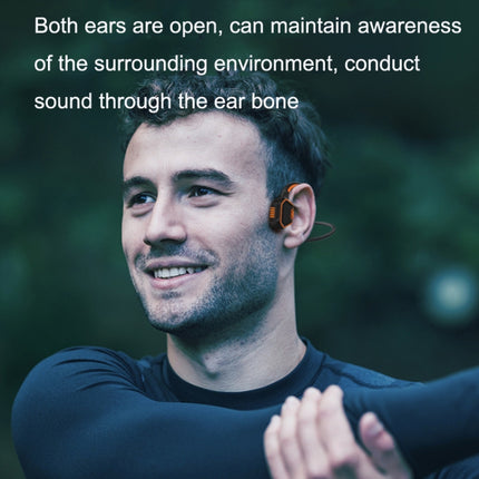 In-ear Waterproof Bone Conduction Earphone Magnetic Charging Swimming Sports Bluetooth Earphone, AS9 Blue, AS9 Grey, AS9 Orange