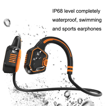In-ear Waterproof Bone Conduction Earphone Magnetic Charging Swimming Sports Bluetooth Earphone, AS9 Blue, AS9 Grey, AS9 Orange