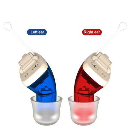 AN127 Invisible In-Ear Hearing Aid Sound Amplifier For The Elderly And Hearing Impaired, Blue Left Ear, Red Right Ear), Black Left Ear, Black Right Ear, Skin Color Left Ear, Skin Color Right Ear