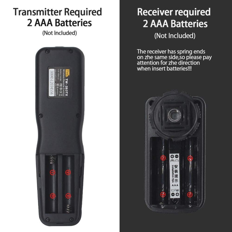 Pixel TW283 Shutter Wireless Delay Remote Control SLR Shutter Flasher, For Canon E3, For Nikon DC0, For Nikon DC2, For Sony S1, For Sony S2, For Instax 90, For Instax E3