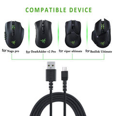 For Razer / Naga Viper Pro / Viper V2 Professional Wireless Mouse Charging Cable