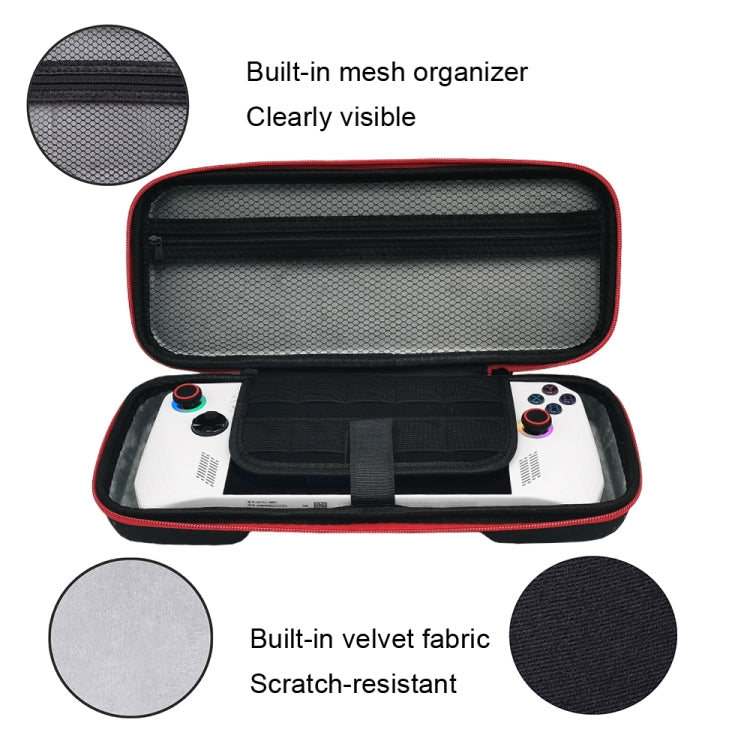 For ASUS ROG Ally Game Console Portable PU Waterproof Storage Box, Storage Box (Red)