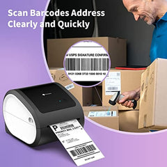 Phomemo D520-BT Bluetooth Thermal Shipping Label Printer Wireless Desktop Printer For Barcode Address Labels, US, EU