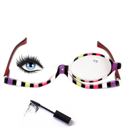Makeup Presbyopic Glasses Multicolored Rotatable Magnifying Glass Single Piece Reading Glass, Degree:, +150, +200, +250, +300, +350, +400
