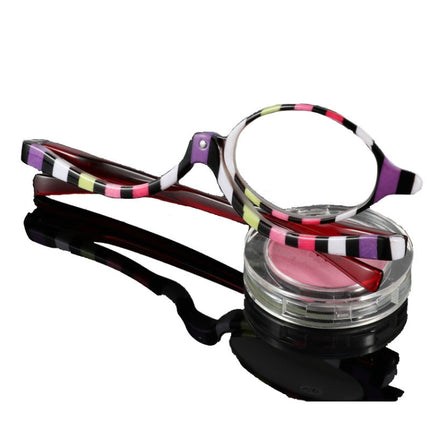 Makeup Presbyopic Glasses Multicolored Rotatable Magnifying Glass Single Piece Reading Glass, Degree:, +150, +200, +250, +300, +350, +400
