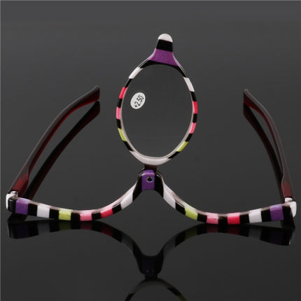 Makeup Presbyopic Glasses Multicolored Rotatable Magnifying Glass Single Piece Reading Glass, Degree:, +150, +200, +250, +300, +350, +400