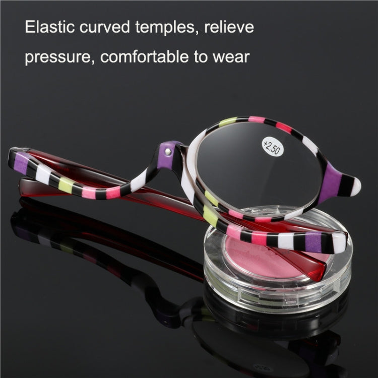Makeup Presbyopic Glasses Multicolored Rotatable Magnifying Glass Single Piece Reading Glass, Degree:, +150, +200, +250, +300, +350, +400